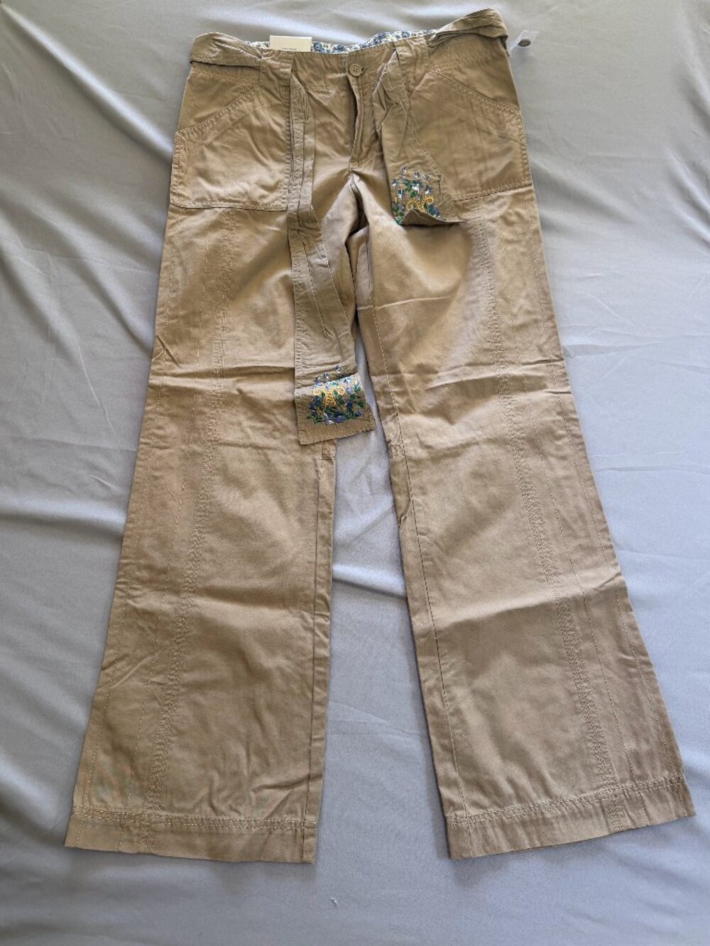 Paul & Joe For Target NWT Junior's Tan Dress Pants Embroidered Belt Size 11